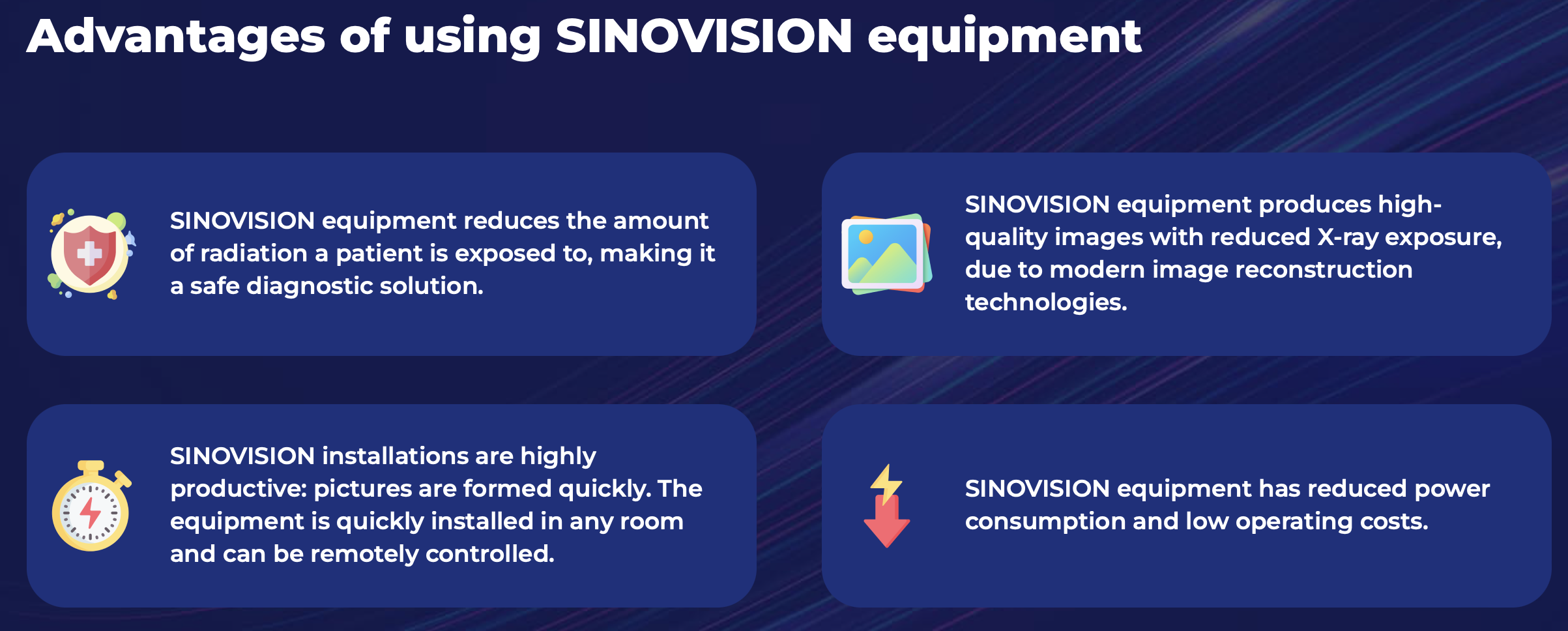 COMPUTER TOMOGRAPHS FOR MEDICAL CENTERS BY SINOVISION - DISTRIBUTED BY ...
